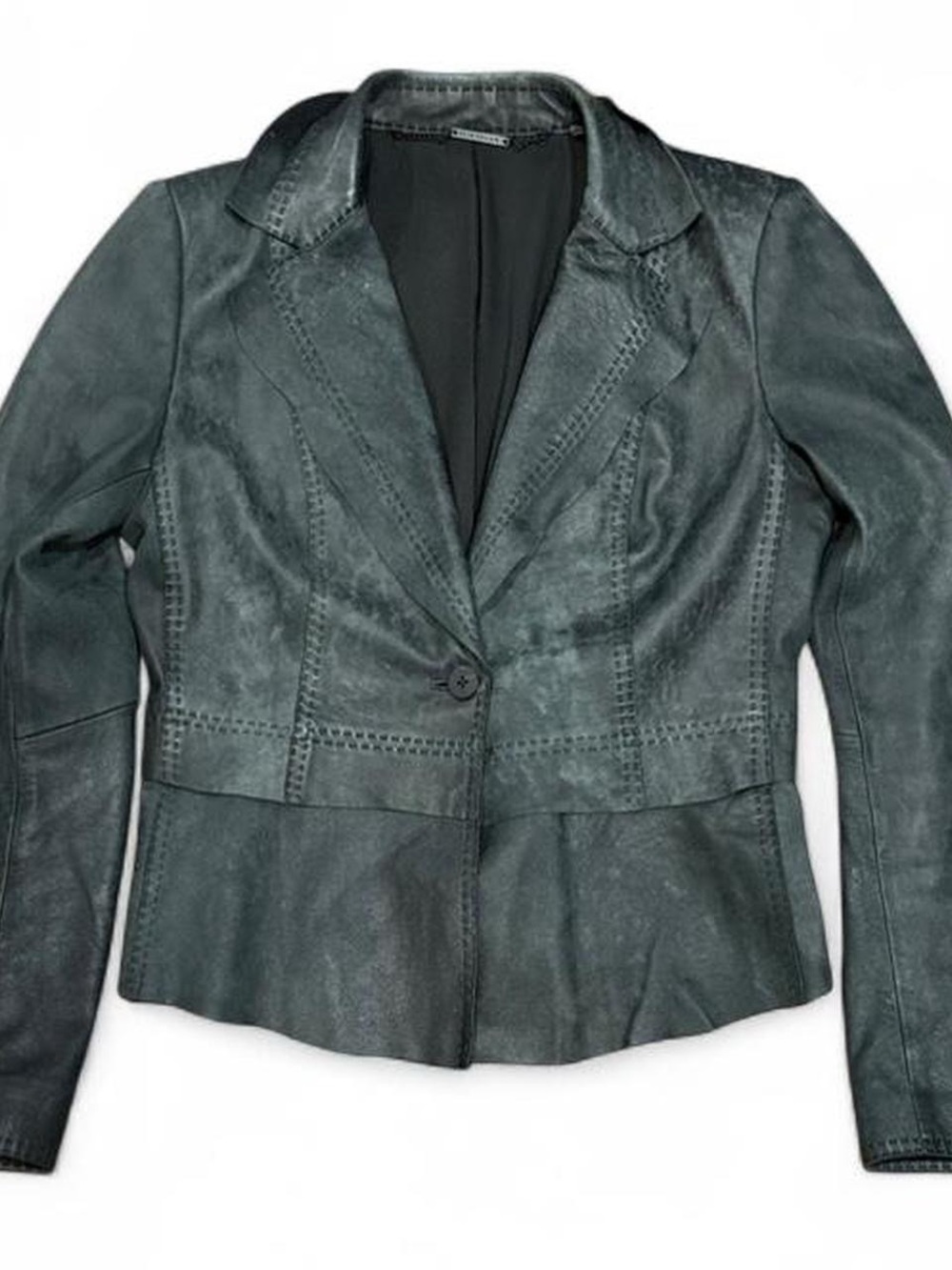 Elie Tahiri Lamb Leather Blazer Slim Fit Jacket
